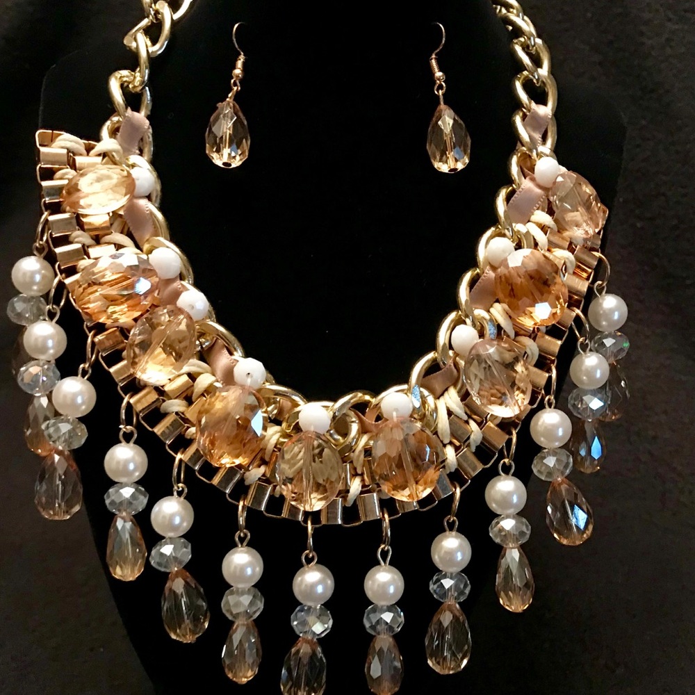 Beautiful Necklace, and matching earrings.